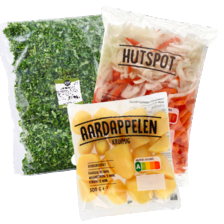 Hutspot of kruimige
aardappelen zak à 500 gram
of Noordertrots boerenkool
zak à 300 gram